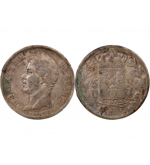 CHARLES X - 5 FRANCS ARGENT 1829 I LIMOGES 2