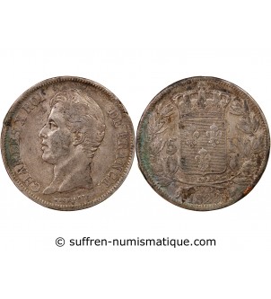 CHARLES X - 5 FRANCS ARGENT 1829 I LIMOGES