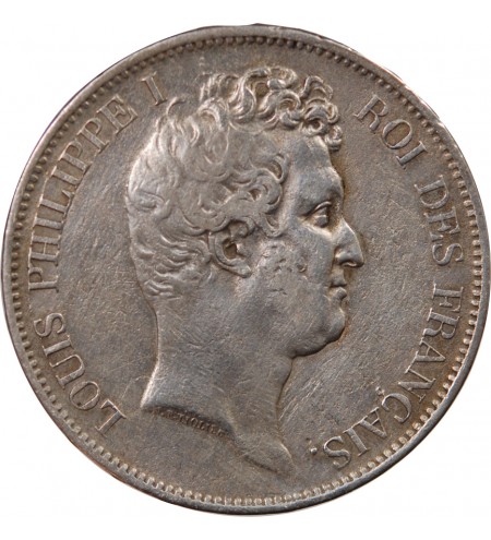 LOUIS PHILIPPE - 5 FRANCS 1830 A PARIS "Tranche en relief"