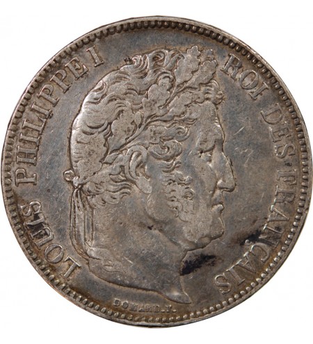 LOUIS PHILIPPE﻿ - 5 FRANCS ARGENT 1833 T NANTES "Type Domard, Tr relief"