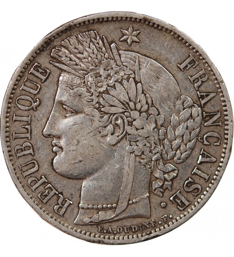 CÉRÈS - 5 FRANCS ARGENT 1849 A PARIS
