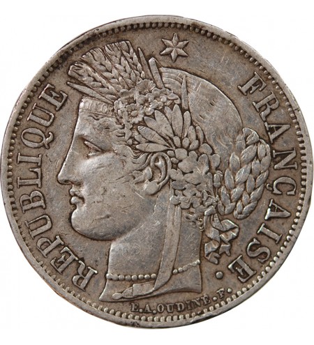 CÉRÈS - 5 FRANCS ARGENT 1849 A PARIS