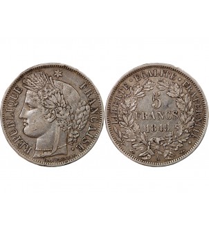 CÉRÈS - 5 FRANCS ARGENT 1849 A PARIS 2