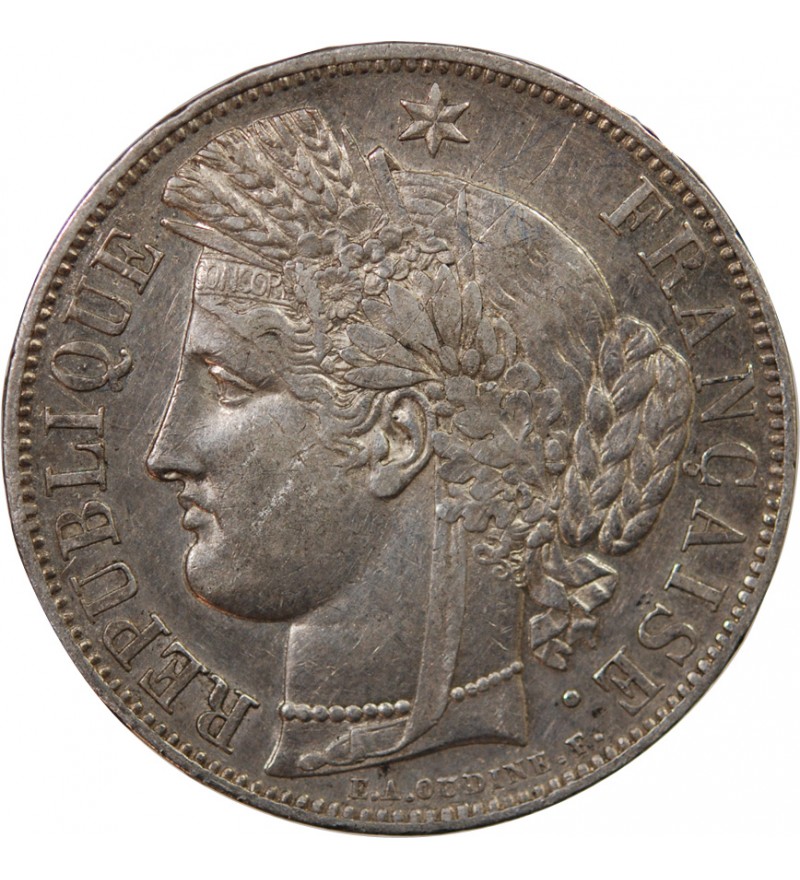 CÉRÈS - 5 FRANCS ARGENT 1850 A PARIS