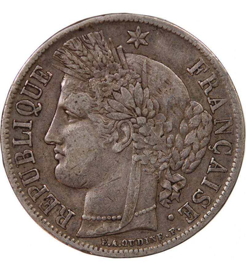 CÉRÈS - 5 FRANCS ARGENT 1851 A PARIS