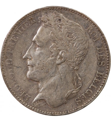 BELGIQUE, LEOPOLD Ier - 5 FRANCS ARGENT 1849