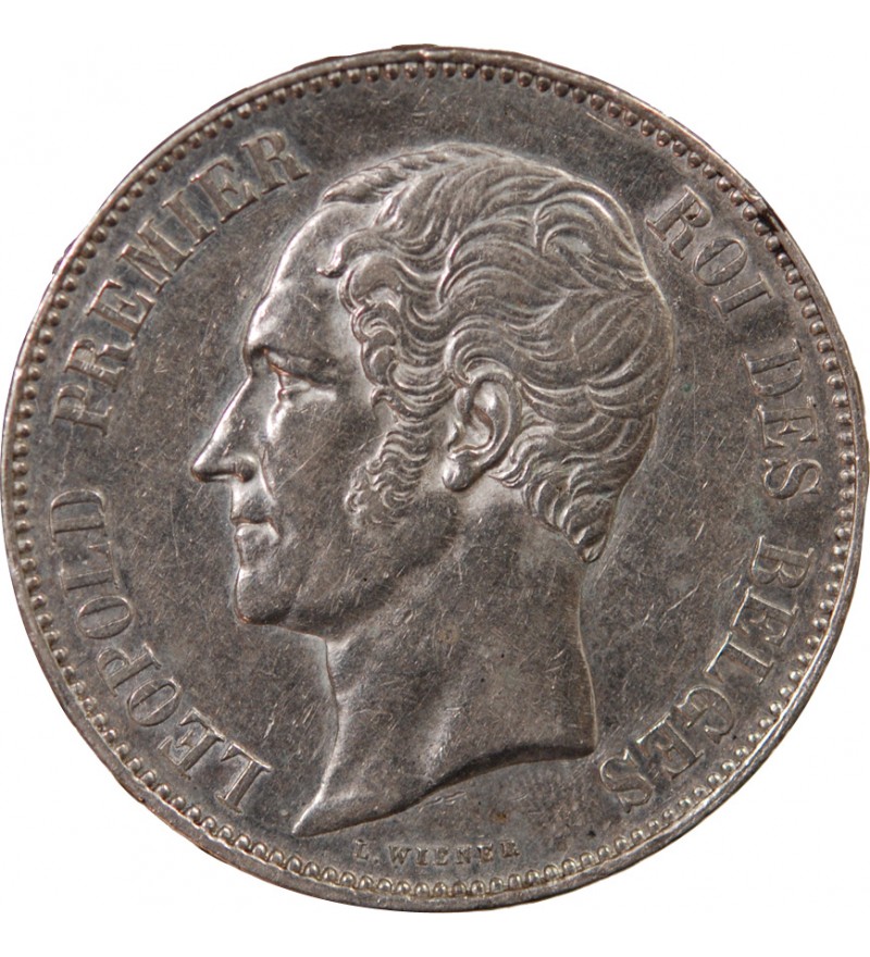 BELGIQUE, LEOPOLD Ier - 5 FRANCS ARGENT 1853