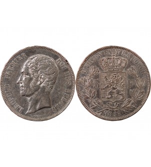 BELGIQUE, LEOPOLD Ier - 5 FRANCS ARGENT 1853 2