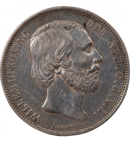 PAYS-BAS, WILLEM III - 2 1/2 GULDEN ARGENT 1873