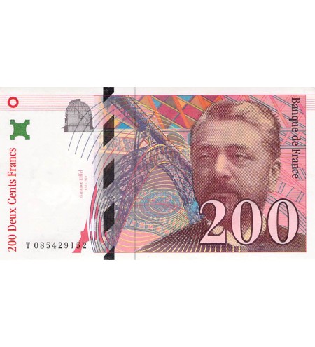FRANCE, GUSTAVE EIFFEL - 200 FRANCS 1999 - Série T.085429152 - SUP