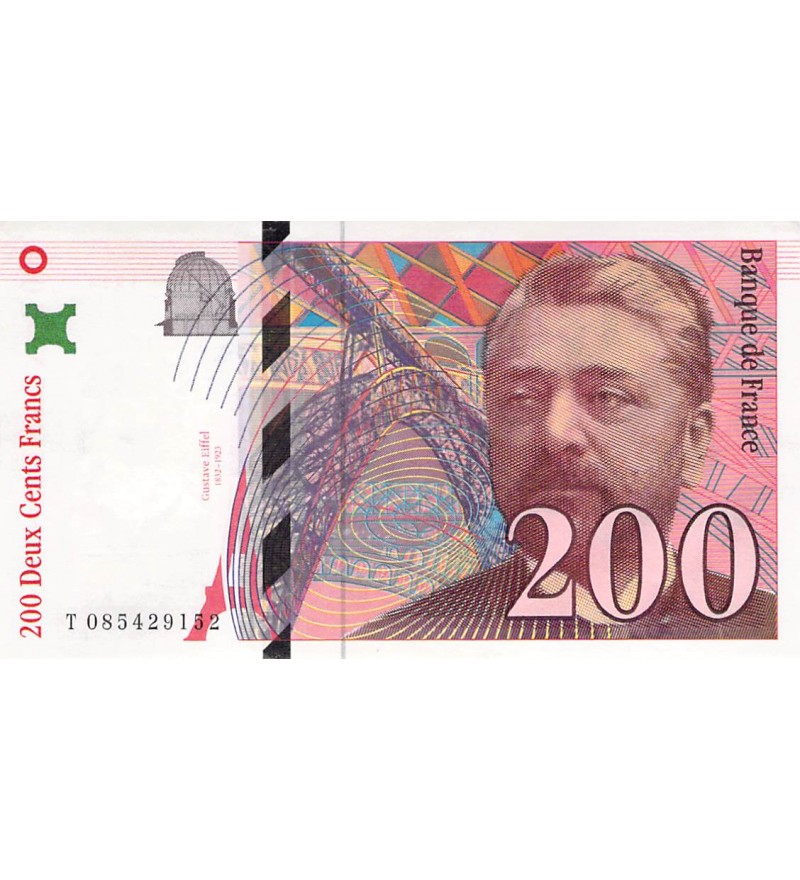 FRANCE, GUSTAVE EIFFEL - 200 FRANCS 1999 - Série T.085429152 - SUP