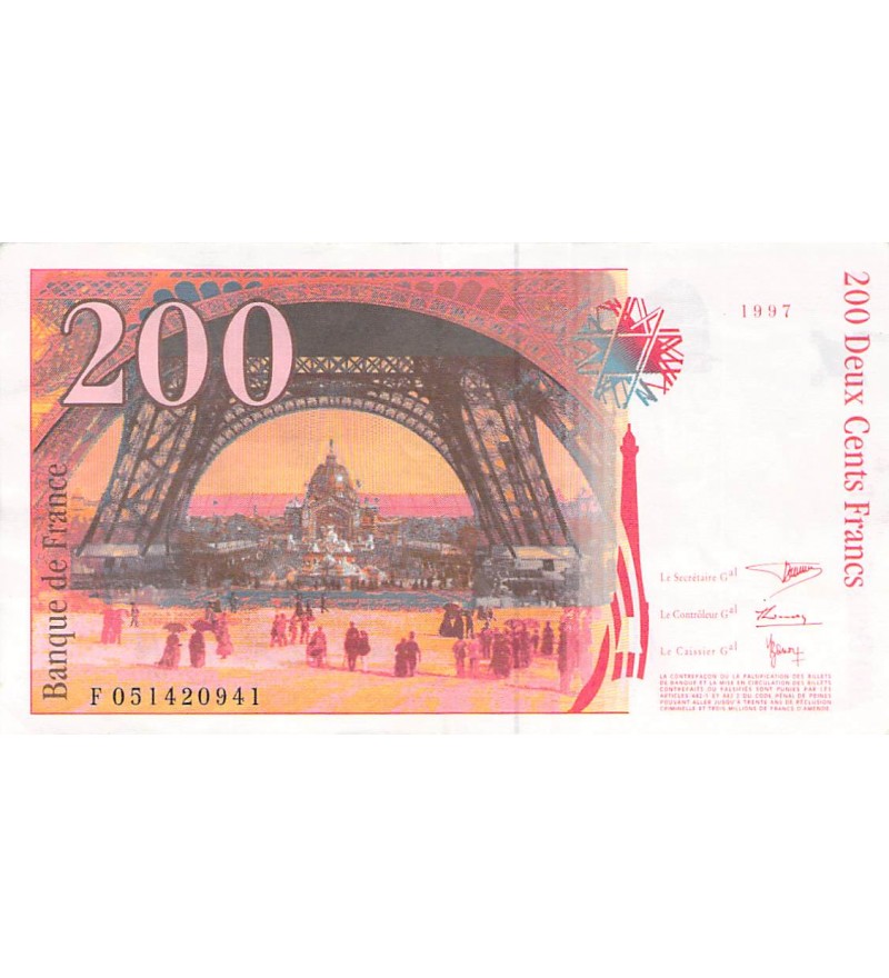 FRANCE, GUSTAVE EIFFEL - 100 FRANCS 1997 - TTB+