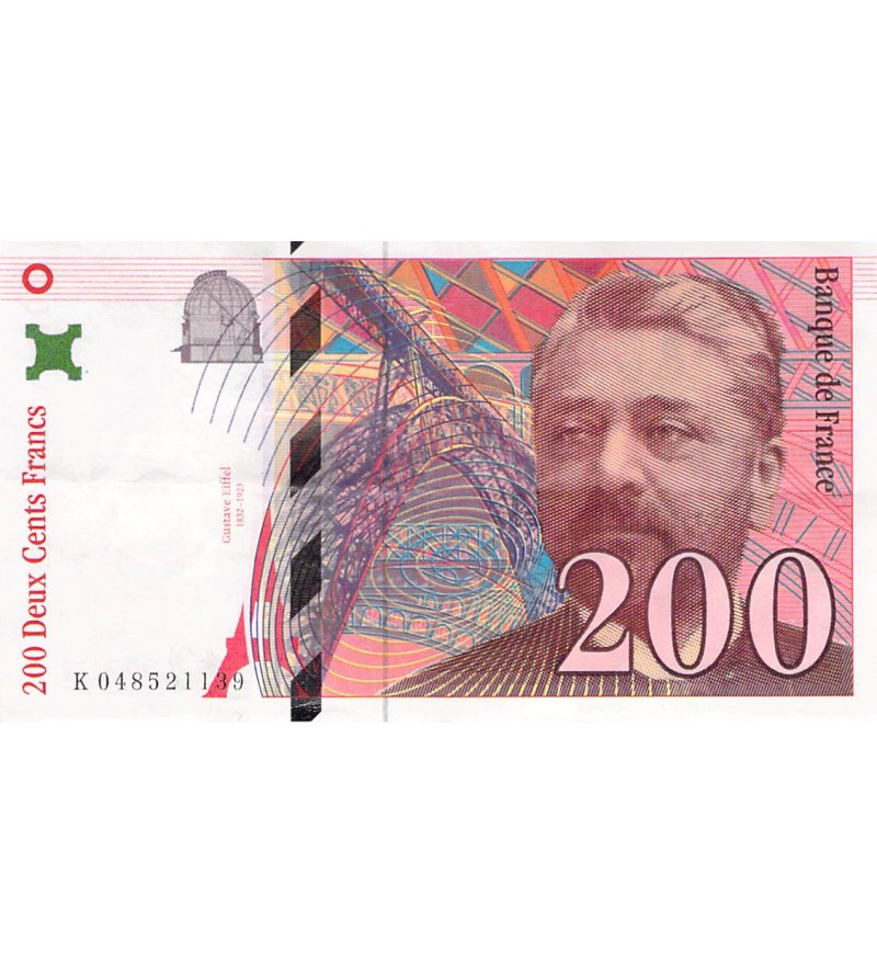 FRANCE, GUSTAVE EIFFEL - 200 FRANCS 1996 - TTB+
