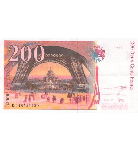 FRANCE, GUSTAVE EIFFEL - 200 FRANCS 1996 - TTB+