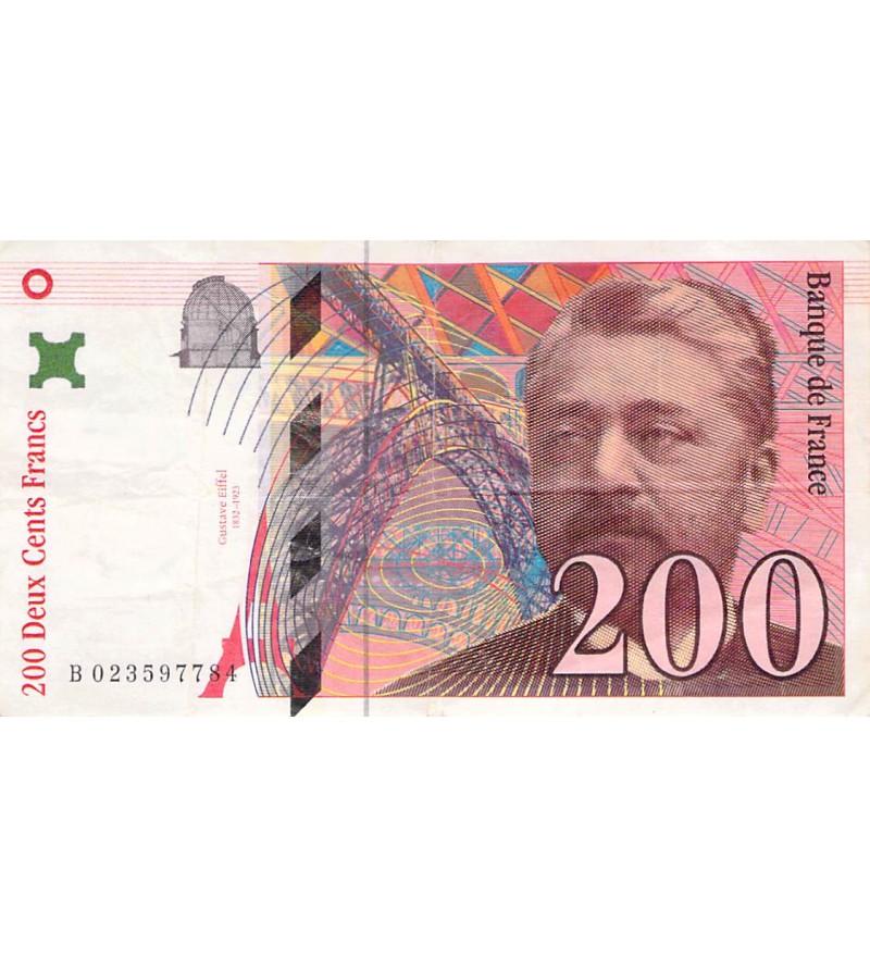 FRANCE, GUSTAVE EIFFEL - 200 FRANCS 1996 - TTB+