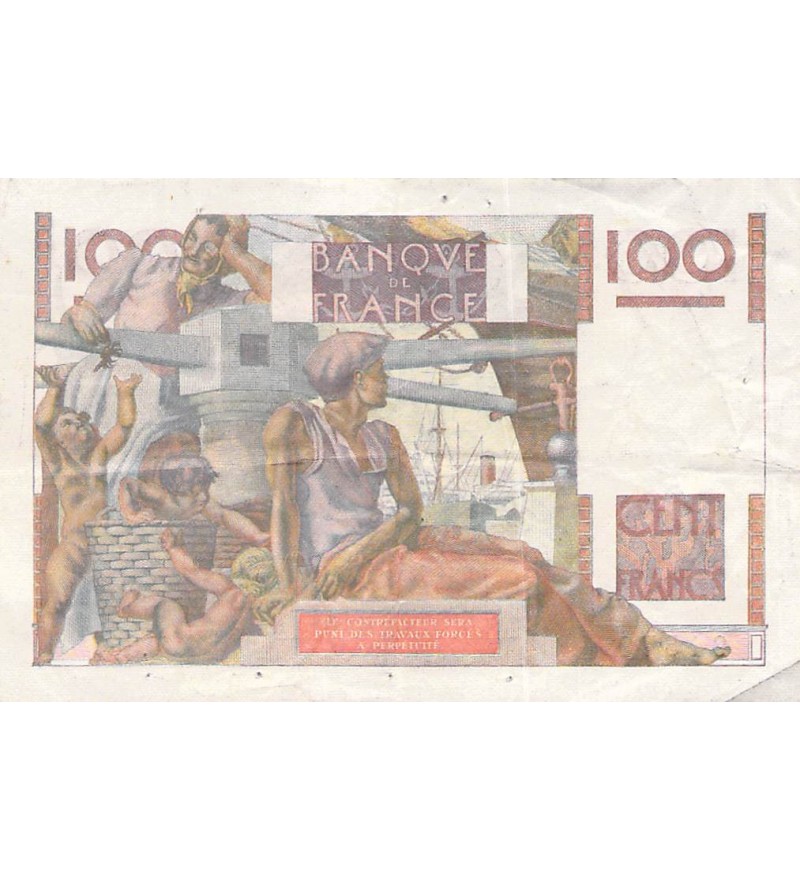 FRANCE, JEUNE PAYSAN - 100 FRANCS 16/11/1950 - SÉRIE T.387 - TB+