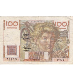 FRANCE, JEUNE PAYSAN - 100 FRANCS 02/11/1951 - SÉRIE R.415 - TTB 2