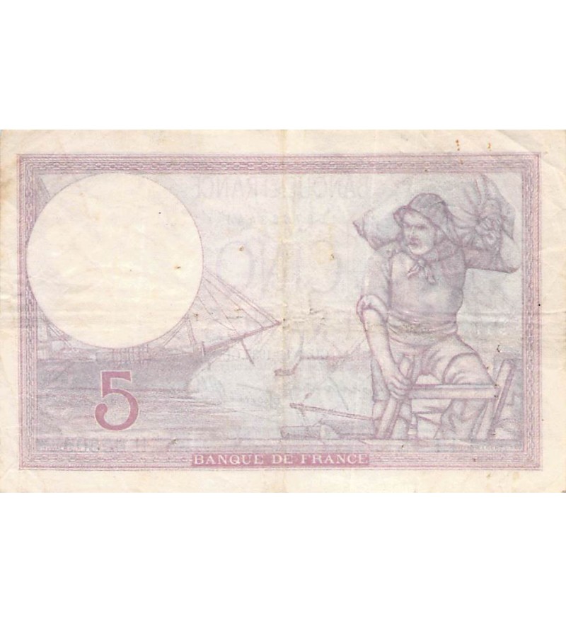 FRANCE - 5 FRANCS VIOLET 02/11/1939 - TB+
