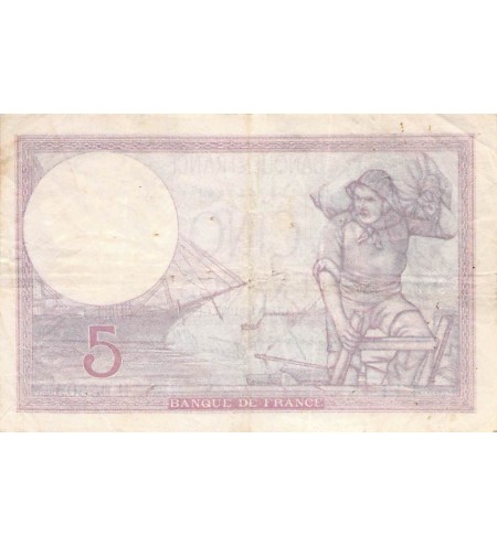 FRANCE - 5 FRANCS VIOLET 02/11/1939 - TB+