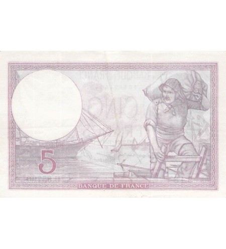FRANCE - 5 FRANCS VIOLET 02/11/1939 - TTB+