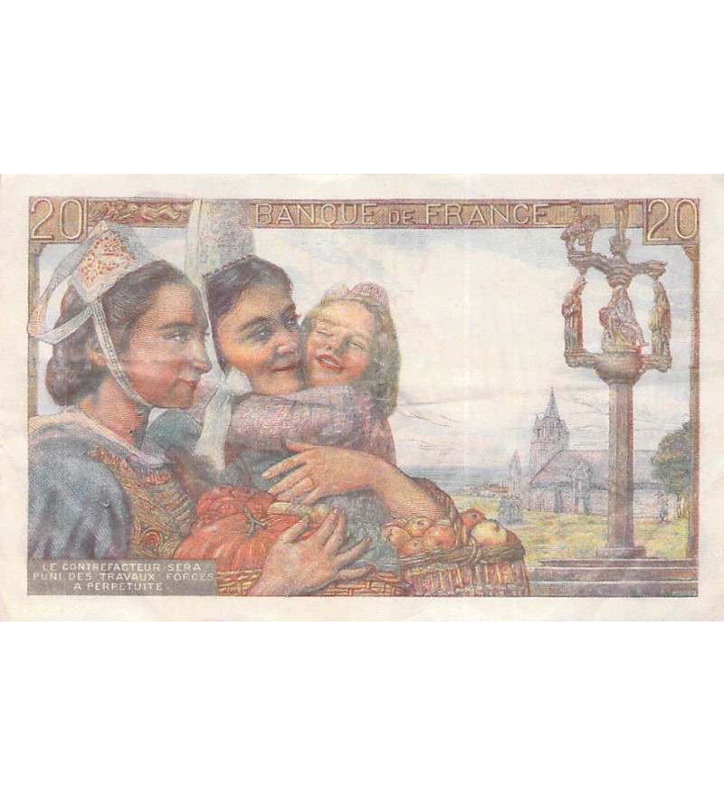 FRANCE - 20 FRANCS PÊCHEUR 21/05/1942 - SÉRIE C.25 - TTB