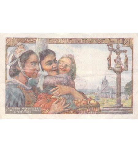 FRANCE - 20 FRANCS PÊCHEUR 21/05/1942 - SÉRIE C.25 - TTB