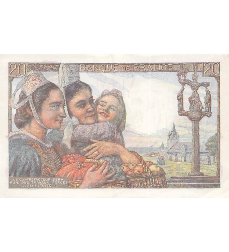 FRANCE - 20 FRANCS PÊCHEUR 14/10/1948 - SÉRIE K.190 - SUP