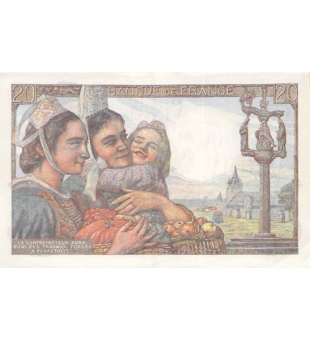 FRANCE - 20 FRANCS PÊCHEUR 14/10/1948 - SÉRIE K.190 - SUP