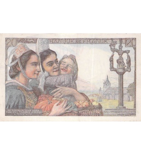 FRANCE - 20 FRANCS PÊCHEUR 10/03/1949 - SÉRIE K.197 - SUP+