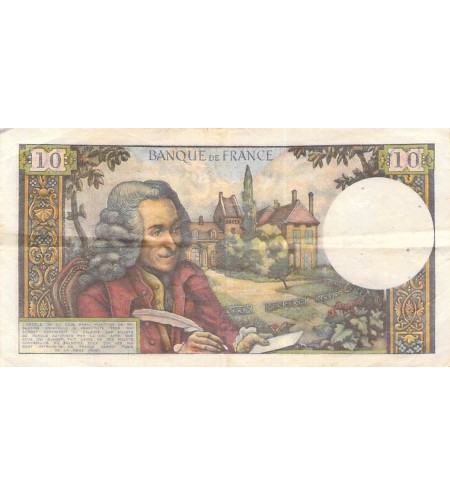 FRANCE, VOLTAIRE - 10 FRANCS 11/07/1963 - SÉRIE O.12 - TB+