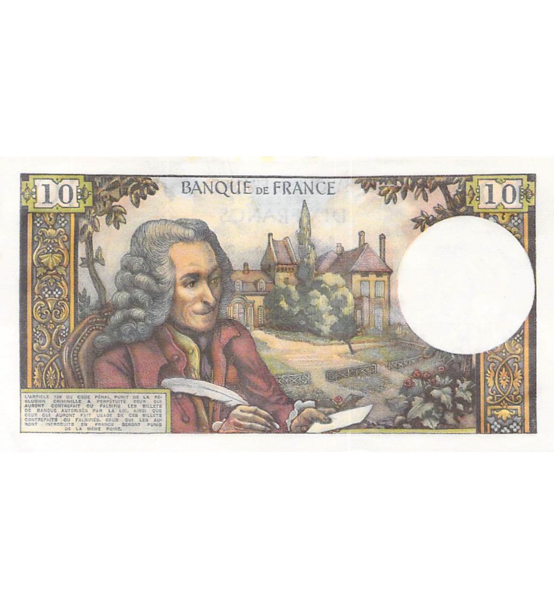 FRANCE, VOLTAIRE - 10 FRANCS 02/08/1973 - SÉRIE G.897 - SPL