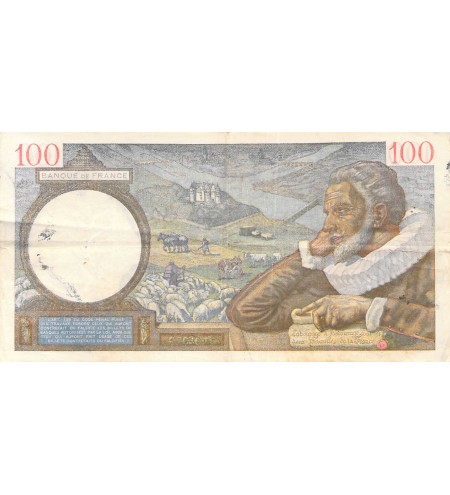 FRANCE, SULLY - 100 FRANCS 26/09/1940 - SÉRIE J.14897 - TTB