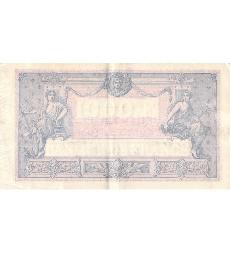 FRANCE - 1000 FRANCS BLEU ET ROSE 31/12/1924 - SERIE X.1816 - TB+