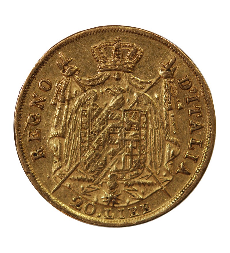 ITALIE, NAPOLEON﻿ 1er - 20 LIRE OR 1809 M MILAN
