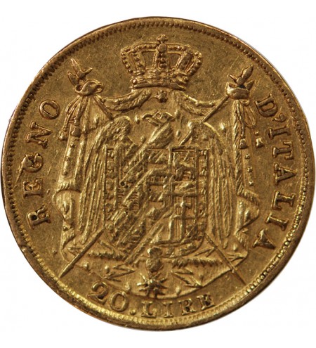 ITALIE, NAPOLEON﻿ 1er - 20 LIRE OR 1809 M MILAN