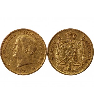 ITALIE, NAPOLEON﻿ 1er - 20 LIRE OR 1809 M MILAN 2