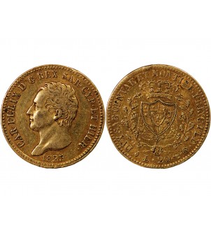ITALIE, CHARLES FELIX﻿ - 20 LIRE OR 1825 TURIN 2