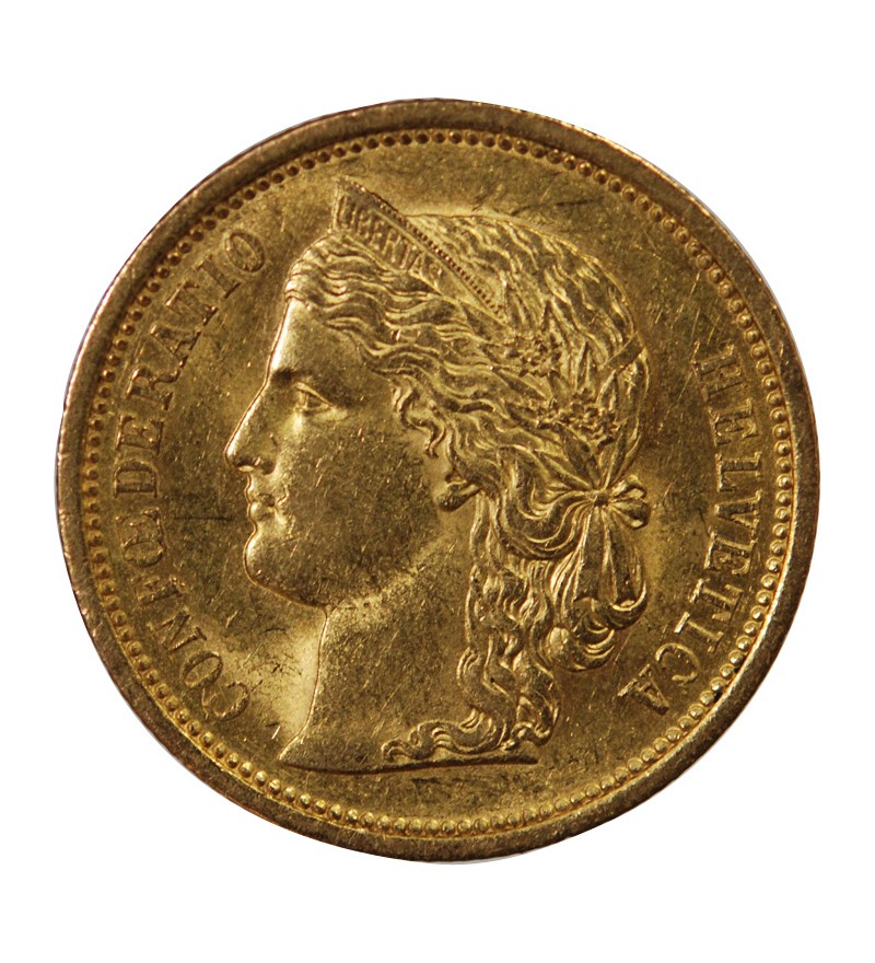 SUISSE, CONFEDERATION HELVETIQUE - 20 FRANCS OR 1883 B