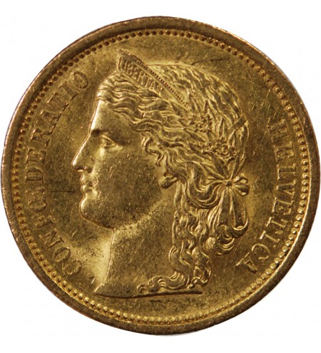 SUISSE, CONFEDERATION HELVETIQUE - 20 FRANCS OR 1883 B
