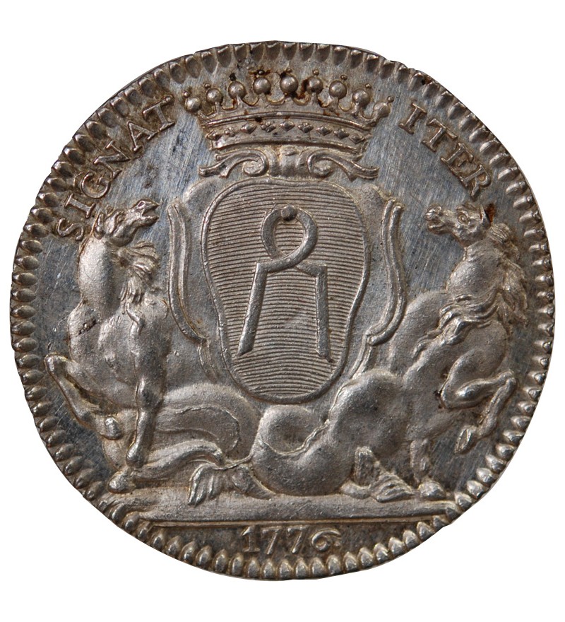 MAIRE DE NANTES, JEAN-BAPTISTE GELLÉE DE PREMION – JETON ARGENT 1776