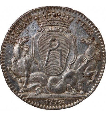 MAIRE DE NANTES, JEAN-BAPTISTE GELLÉE DE PREMION – JETON ARGENT 1776