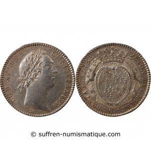 ETATS DE BRETAGNE, LOUIS XV – JETON ARGENT 1756 Daniel 103