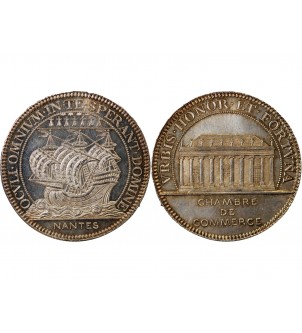 CHAMBRE DE COMMERCE DE NANTES - JETON ARGENT poinçon Abeille (1860 /1879) 2