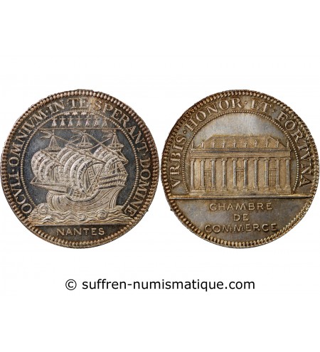 CHAMBRE DE COMMERCE DE NANTES - JETON ARGENT poinçon Abeille (1860 /1879)