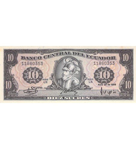 EQUATEUR - 10 SUCRES 29/04/1986 - NEUF