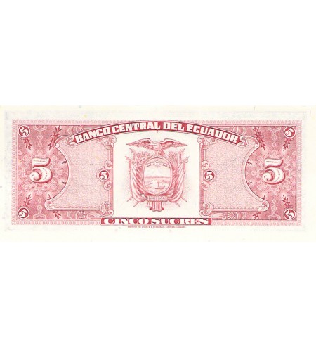 EQUATEUR - 5 SUCRES 25/07/1979 - NEUF