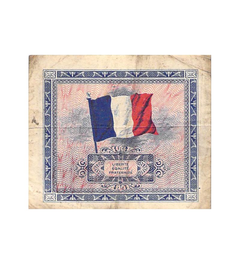 IMPRESSION AMÉRICAINE - 2 FRANCS DRAPEAU Type 1944 - TB+
