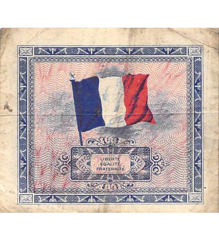 IMPRESSION AMÉRICAINE - 2 FRANCS DRAPEAU Type 1944 - TB+