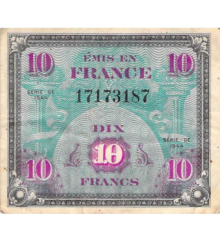 IMPRESSION AMERICAINE - 10 FRANCS DRAPEAU Type 1944 - TB+