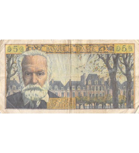 FRANCE, VICTOR HUGO - 5 NF 03/12/1959 - SÉRIE G.27 - B+